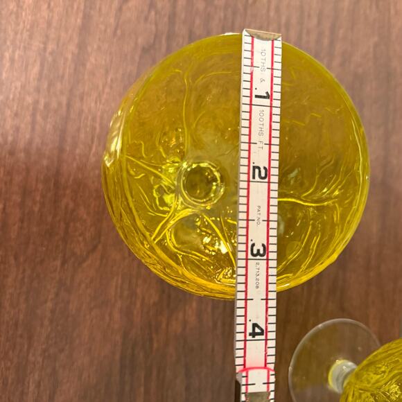 Sigma Taste Setter Secla Yellow Cabbage Leaf Goblets Set of 2 Portugal - Picture 7 of 8